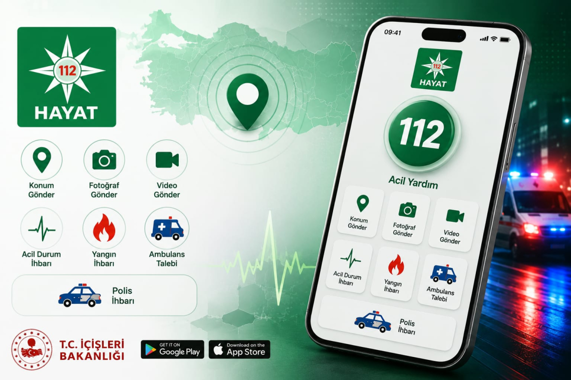 TEK UYGULAMA, ÇOK SAYIDA ACİL HİZMET: HAYAT 112