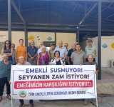 HATAY’DA EMEKLİLER ZAM TALEBİYLE SOKAĞA ÇIKTI